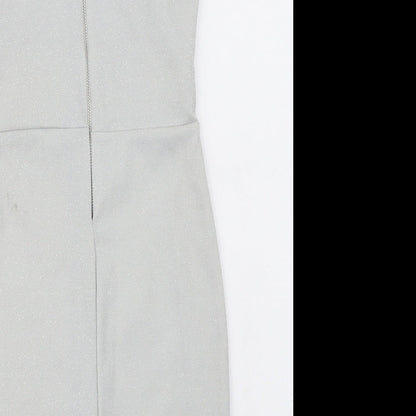 Ribbon Womens Silver   Bodycon  Size 8