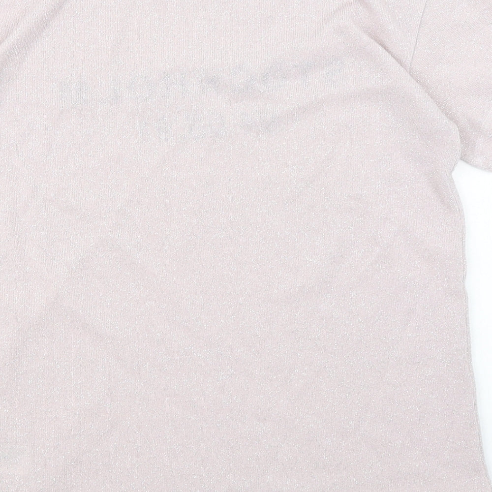 Womens UK Size 8 Topshop Pink Basic T-Shirt