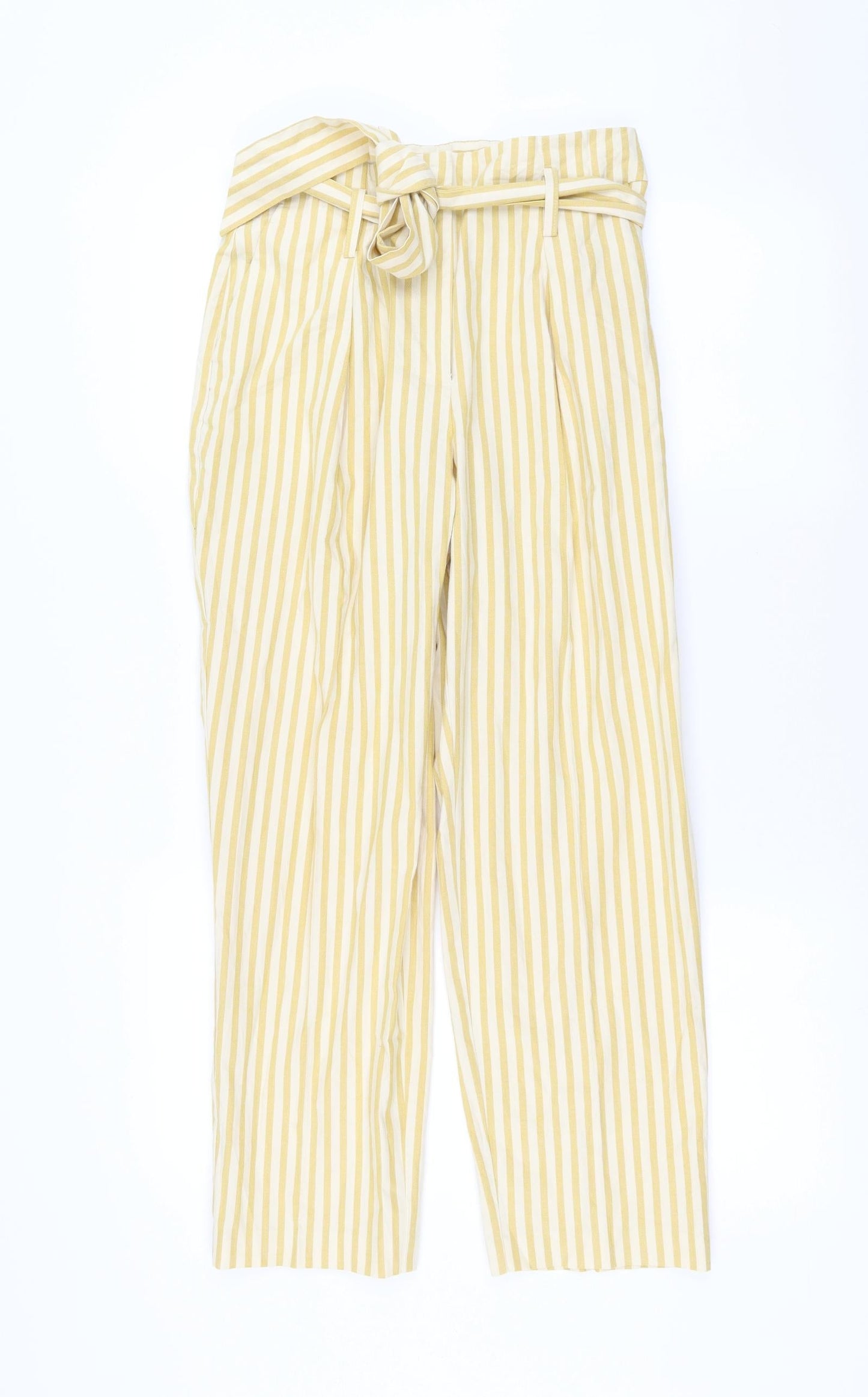Warehouse Womens  Striped  Trousers  Size 6 L25 in - Tie waist