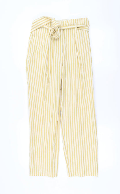 Warehouse Womens  Striped  Trousers  Size 6 L25 in - Tie waist