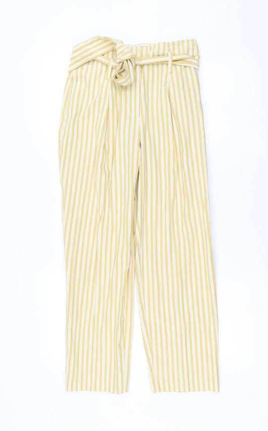 Warehouse Womens  Striped  Trousers  Size 6 L25 in - Tie waist