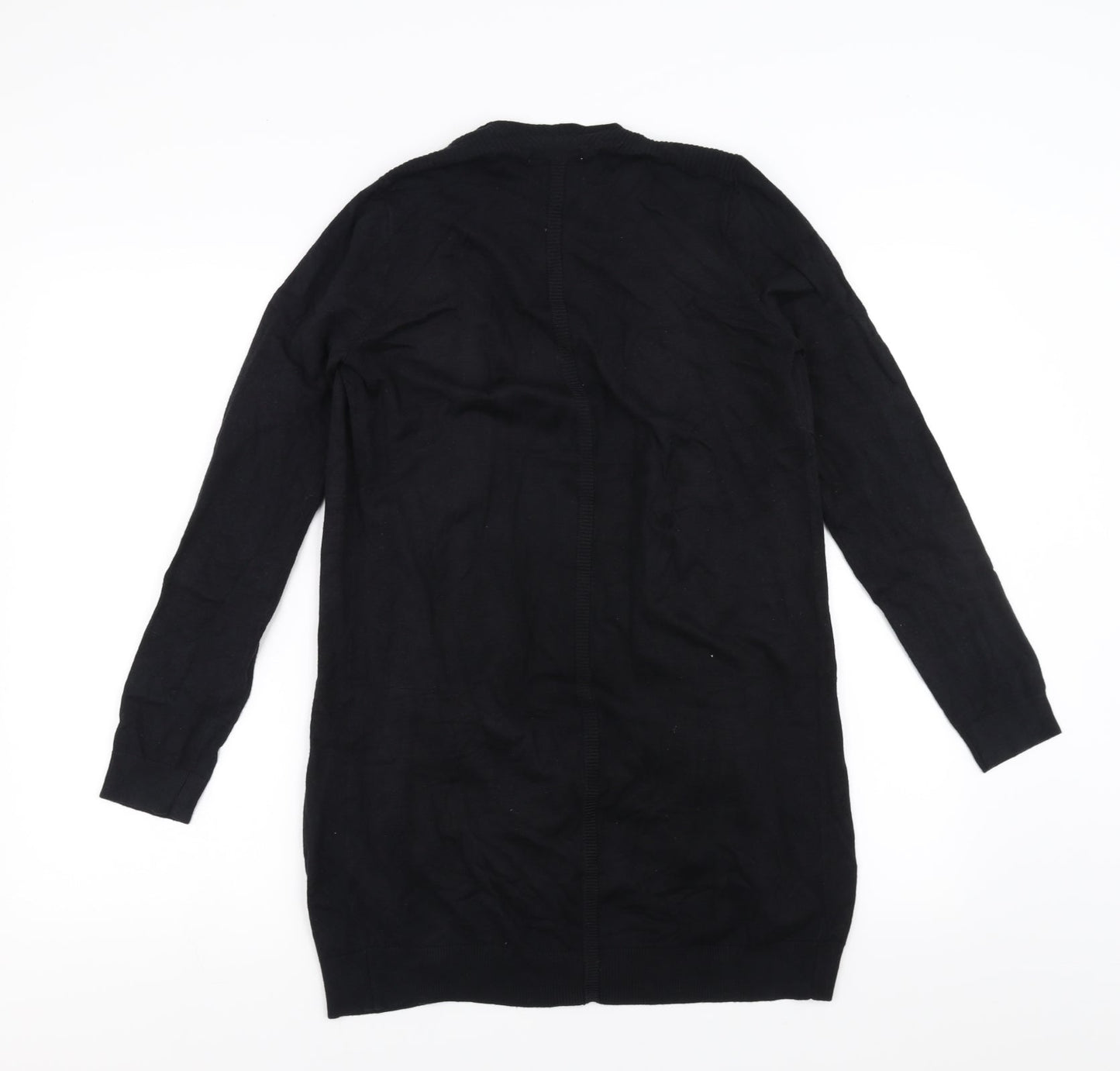 Sainsburys Womens Black   Cardigan Jumper Size 10  - waterfall front