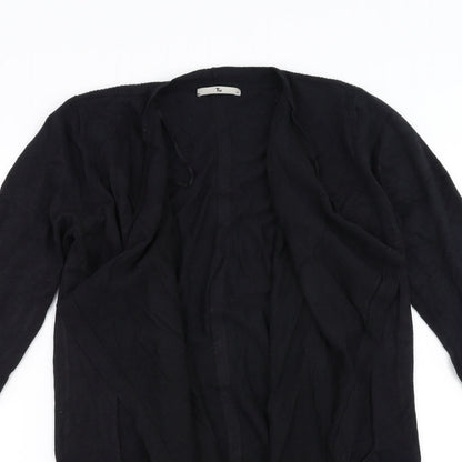Sainsburys Womens Black   Cardigan Jumper Size 10  - waterfall front