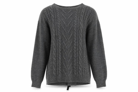 Papaya Womens Grey   Pullover Jumper Size M  - Lace up Detail