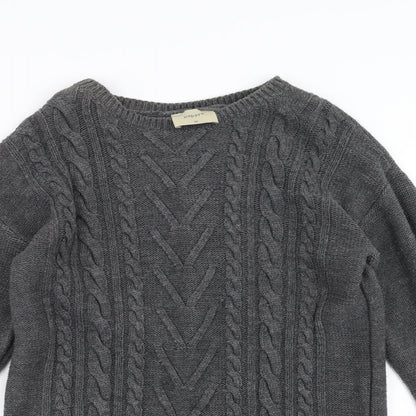 Papaya Womens Grey   Pullover Jumper Size M  - Lace up Detail