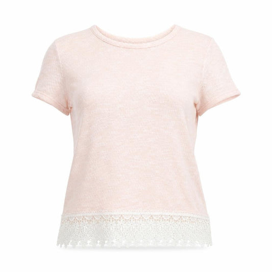 Primark Womens Pink   Pullover Jumper Size 12  - floral lace hem