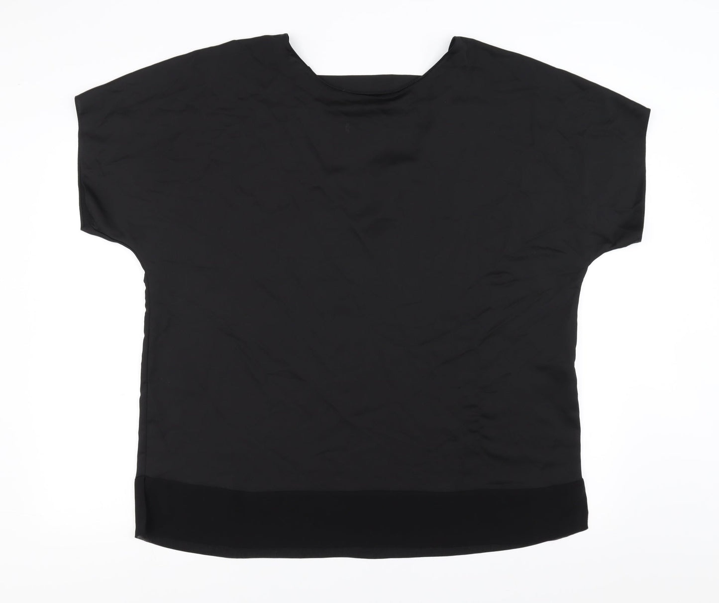 Womens UK Size L River Island Black Basic Blouse
