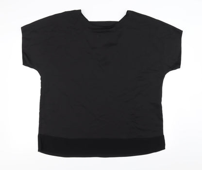 Womens UK Size L River Island Black Basic Blouse