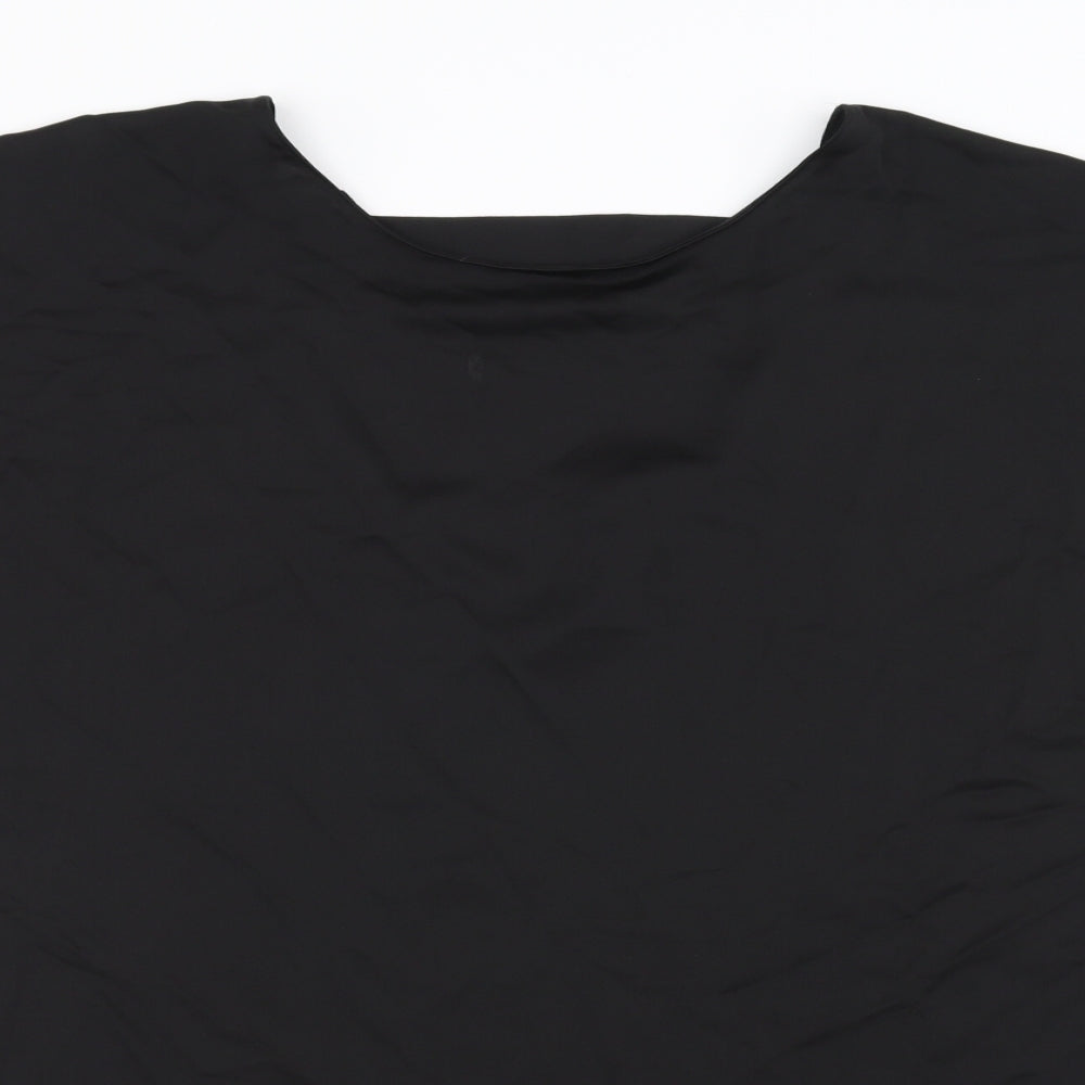 Womens UK Size L River Island Black Basic Blouse