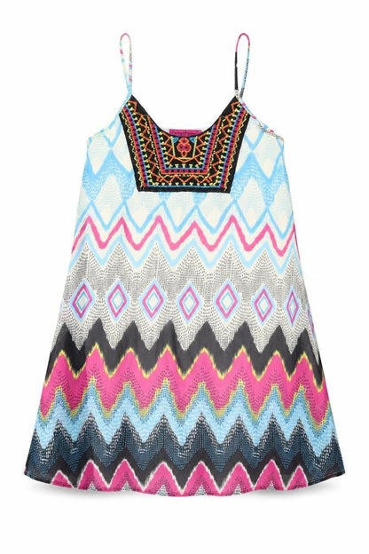 Boohoo Womens Multicoloured Geometric  Trapeze & Swing  Size 10