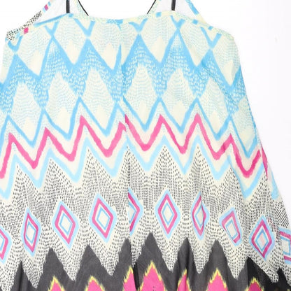 Boohoo Womens Multicoloured Geometric  Trapeze & Swing  Size 10