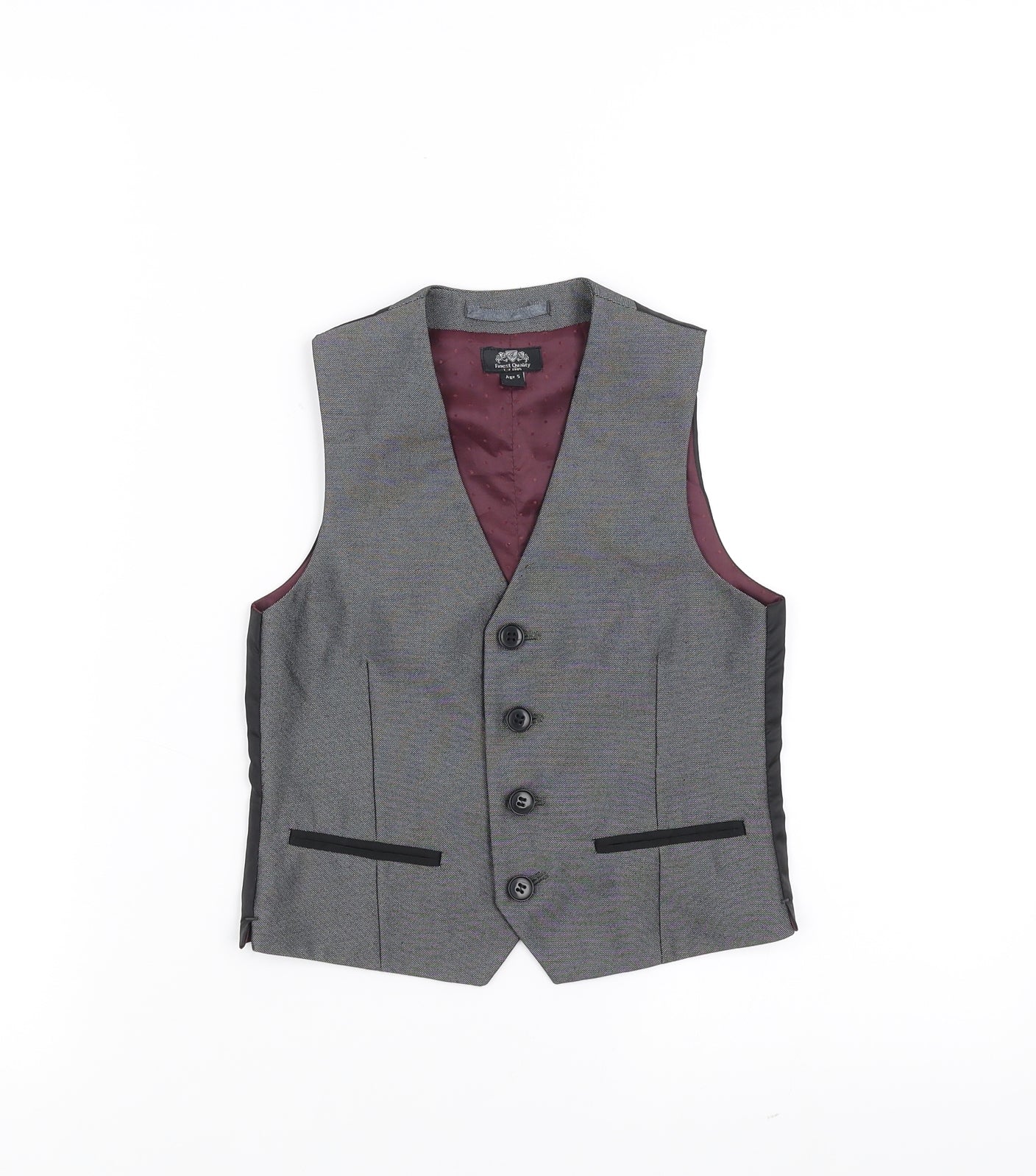 finest quality Boys Grey   Jacket Waistcoat Size 5 Years