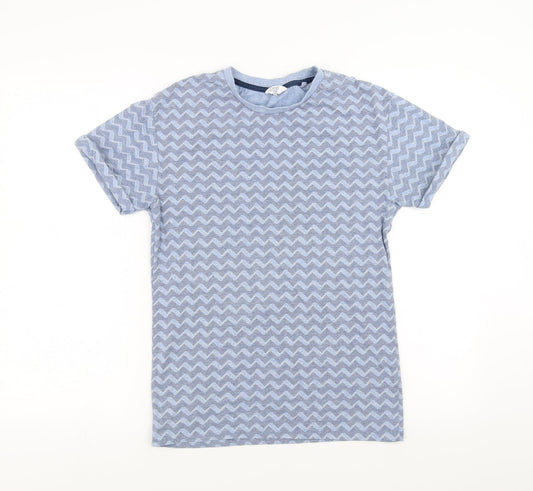 NEXT Womens Blue Geometric  Basic T-Shirt Size XS