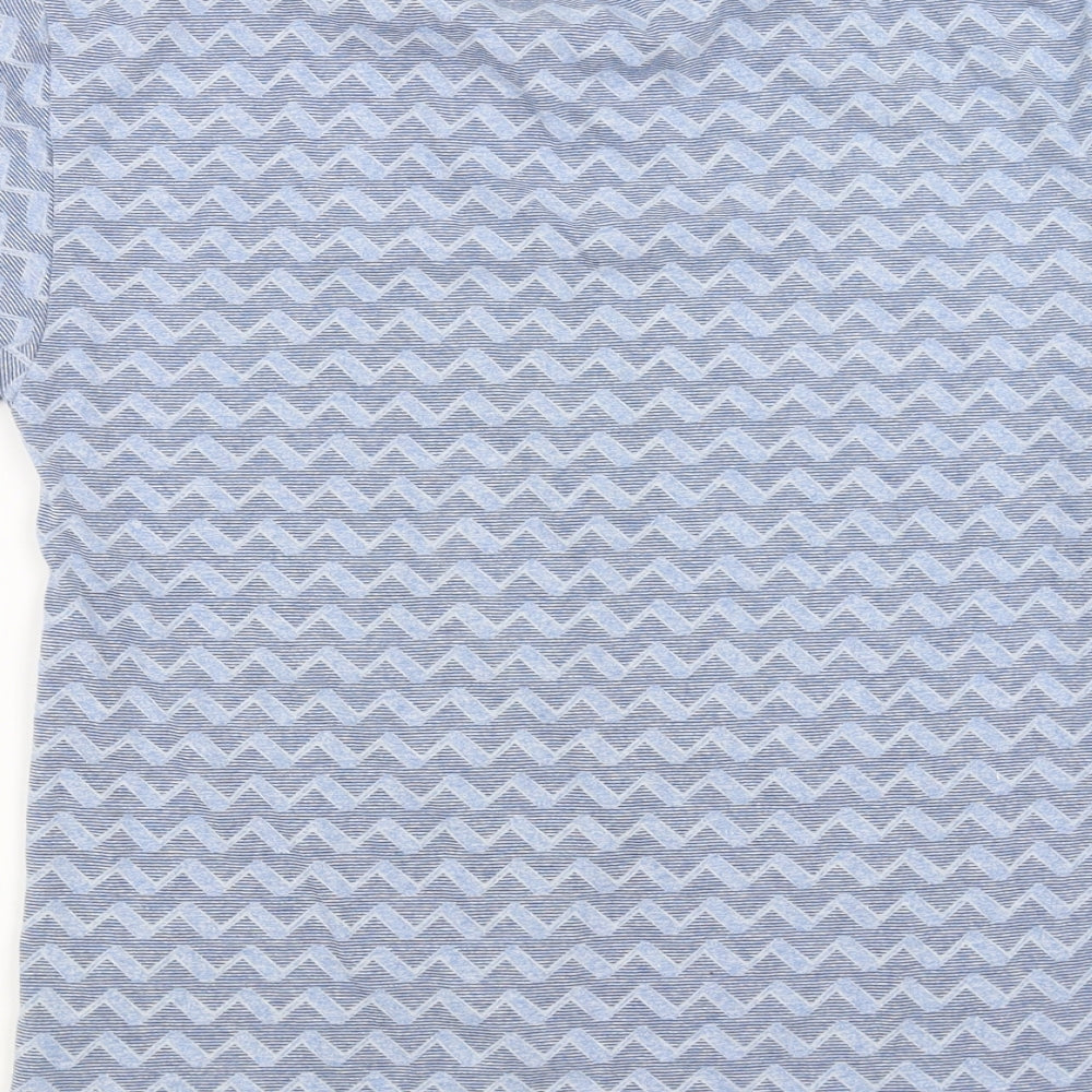 NEXT Womens Blue Geometric  Basic T-Shirt Size XS