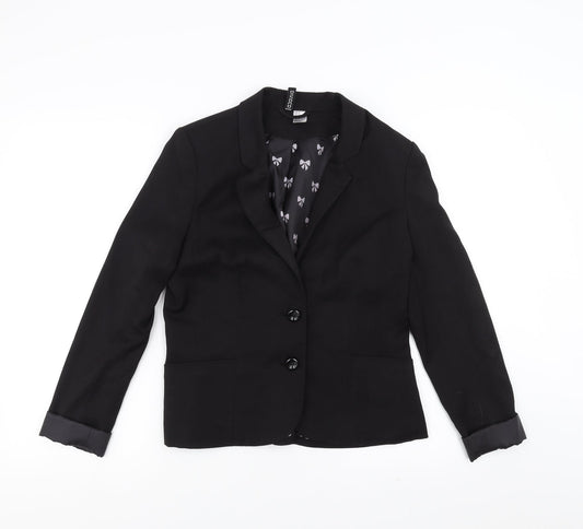 Divided by H&M Womens Black   Jacket Blazer Size 14