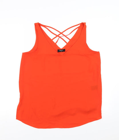 Womens UK Size 10 Papaya Orange Basic Blouse