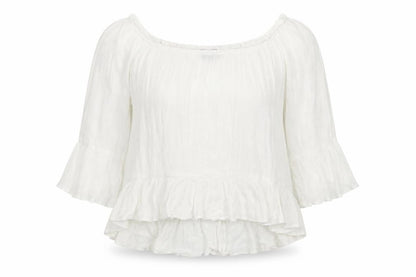 Womens UK Size 12 Topshop White Basic Blouse