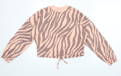 Primark Womens Pink Animal Print  Pullover Jumper Size 6