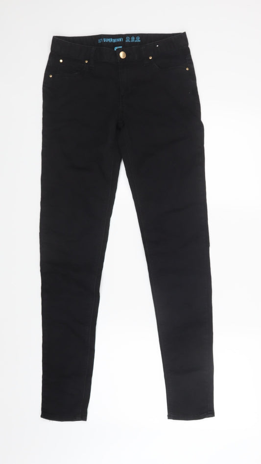 Denim Co. Womens Black  Denim Skinny Jeans Size 8 L31 in