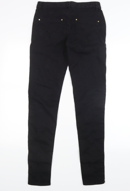 Denim Co. Womens Black  Denim Skinny Jeans Size 8 L31 in