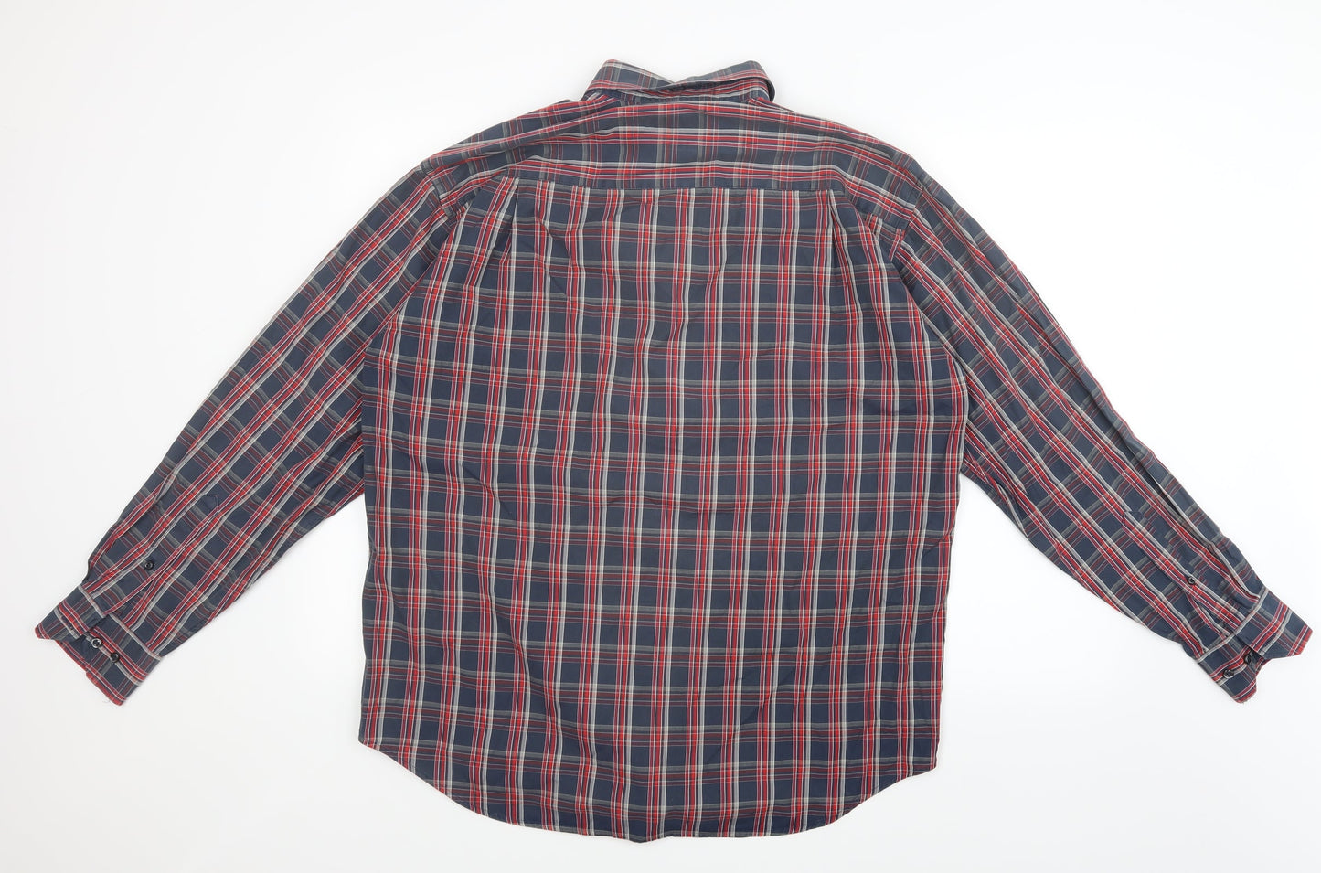 Saint Hilaire Mens Red Check   Button-Up Size L