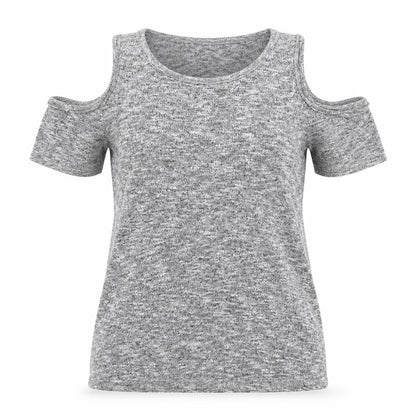 Womens UK Size 8 New Look Grey Basic T-Shirt