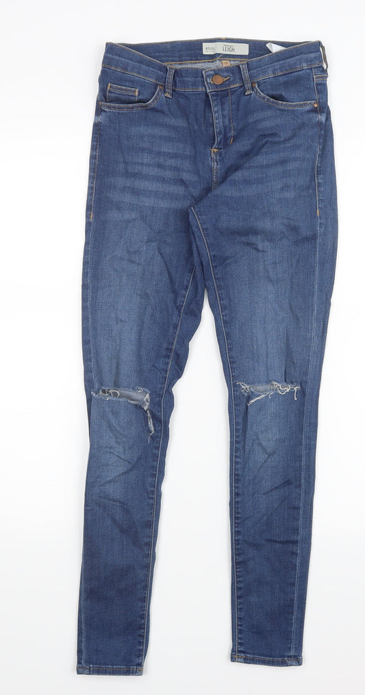 Topshop Womens Blue  Denim Straight Jeans Size 26 in L27 in