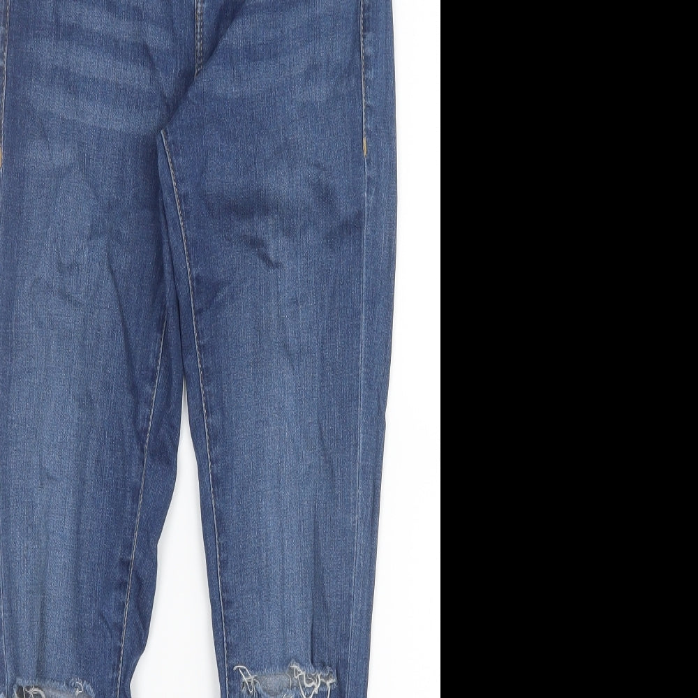 Topshop Womens Blue  Denim Straight Jeans Size 26 in L27 in