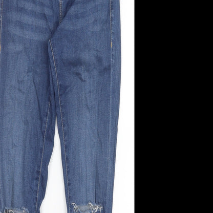 Topshop Womens Blue  Denim Straight Jeans Size 26 in L27 in