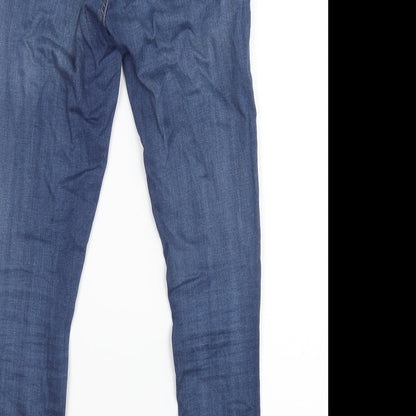 Topshop Womens Blue  Denim Straight Jeans Size 26 in L27 in