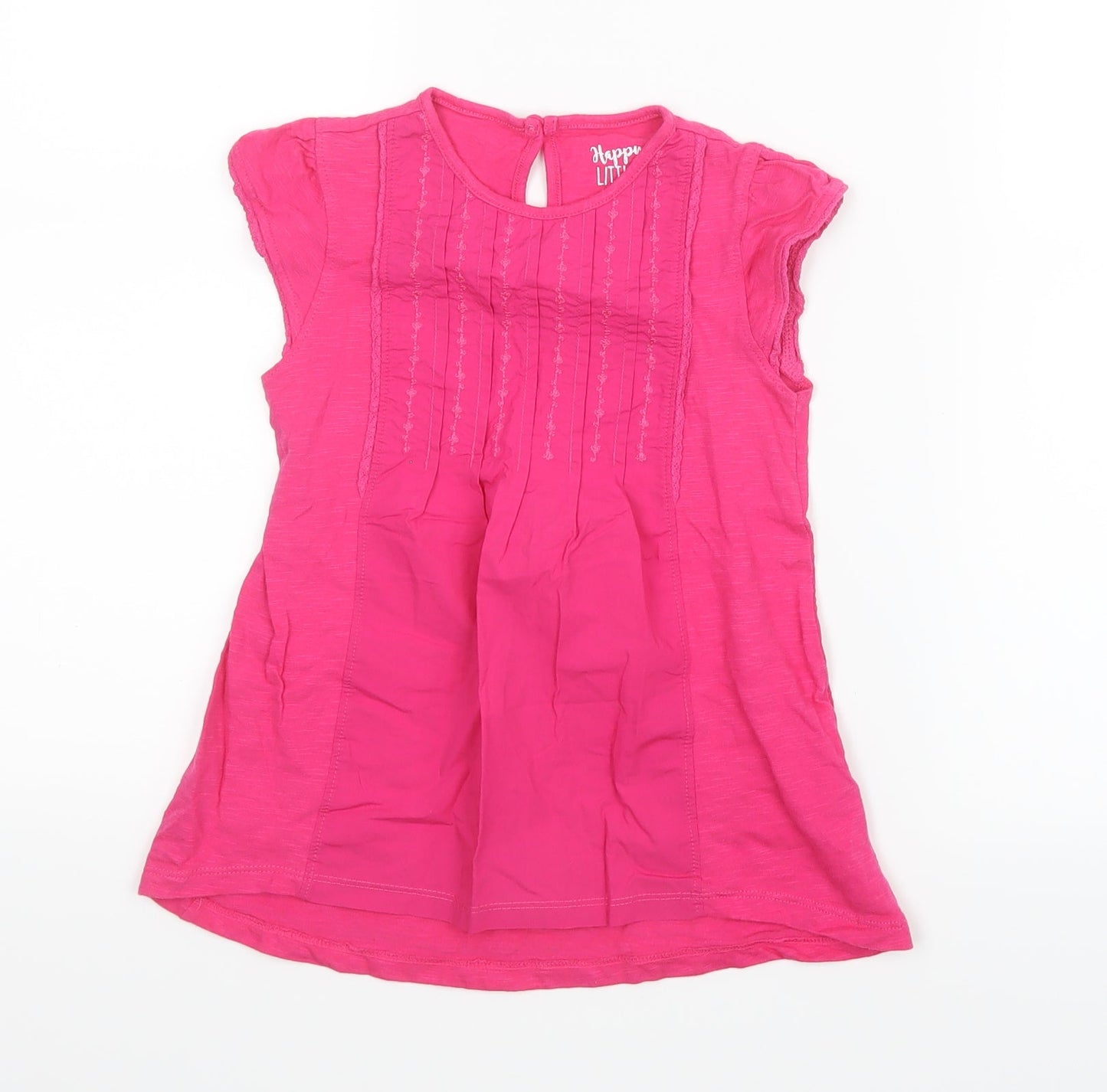 F&F Girls Pink   Shirt Dress  Size 5-6 Years