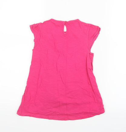F&F Girls Pink   Shirt Dress  Size 5-6 Years