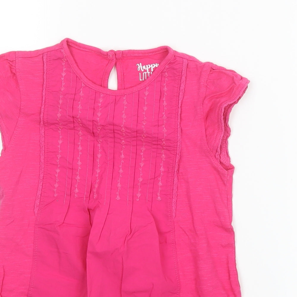F&F Girls Pink   Shirt Dress  Size 5-6 Years