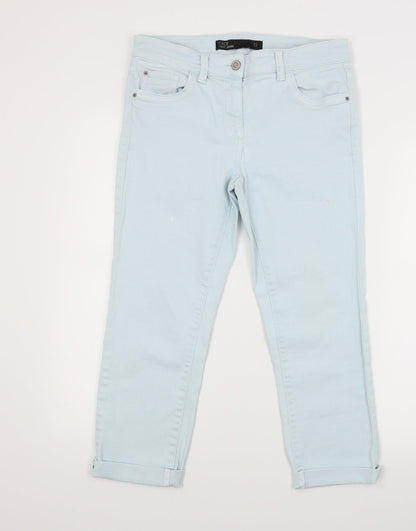 NEXT Womens Green  Denim Cropped Jeans Size 12 L21.5 in
