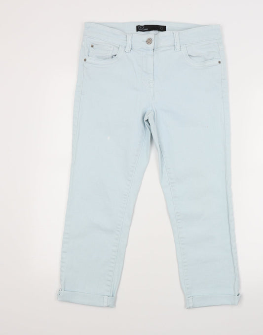 NEXT Womens Green  Denim Cropped Jeans Size 12 L21.5 in