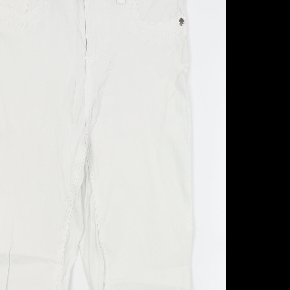 Fransa Womens White  Denim Cropped Jeans Size 10 L20 in