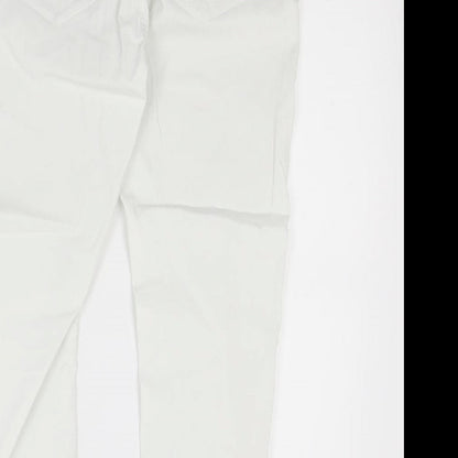 Fransa Womens White  Denim Cropped Jeans Size 10 L20 in