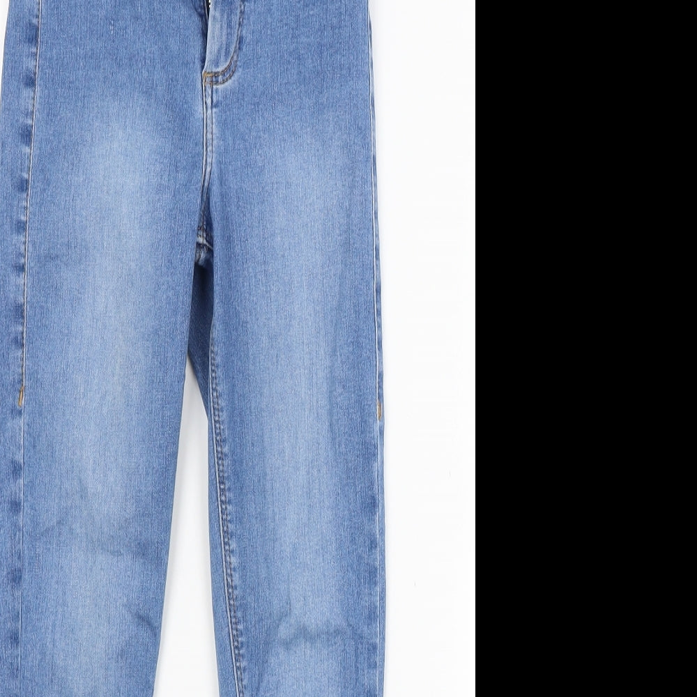 Topshop Womens Blue  Denim Mom Jeans Size XS L23 in
