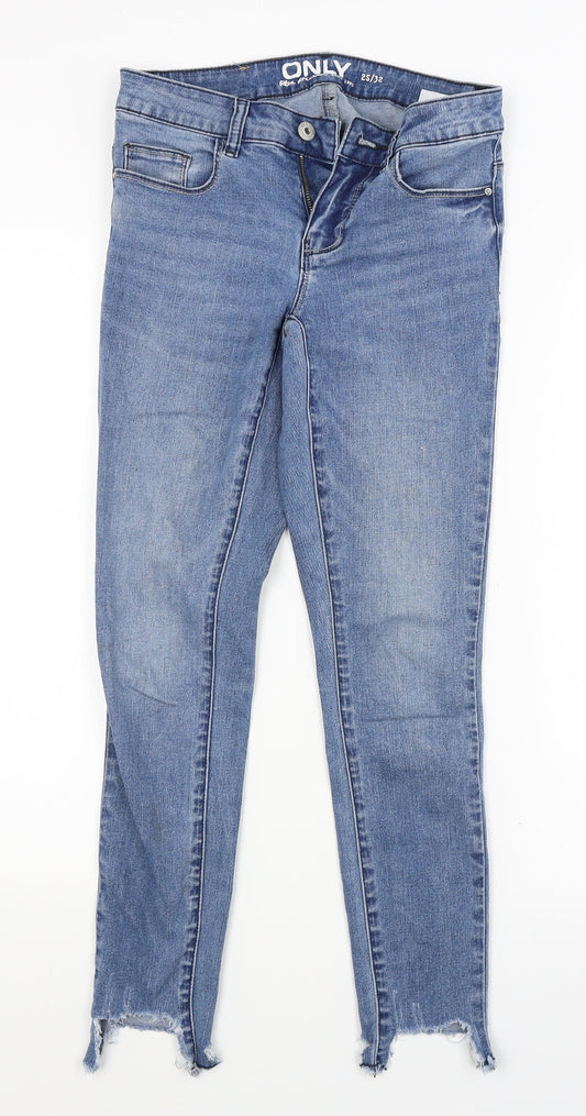 Only Womens Blue  Denim Skinny Jeans Size 25 in L25 in