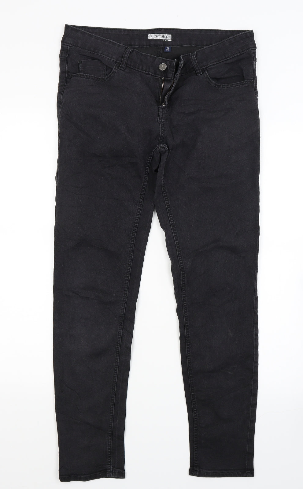 Womens UK Size 14 Kiabi Regular Fit Skinny Black Jeans