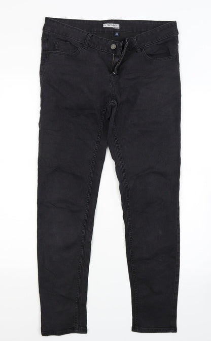Womens UK Size 14 Kiabi Regular Fit Skinny Black Jeans