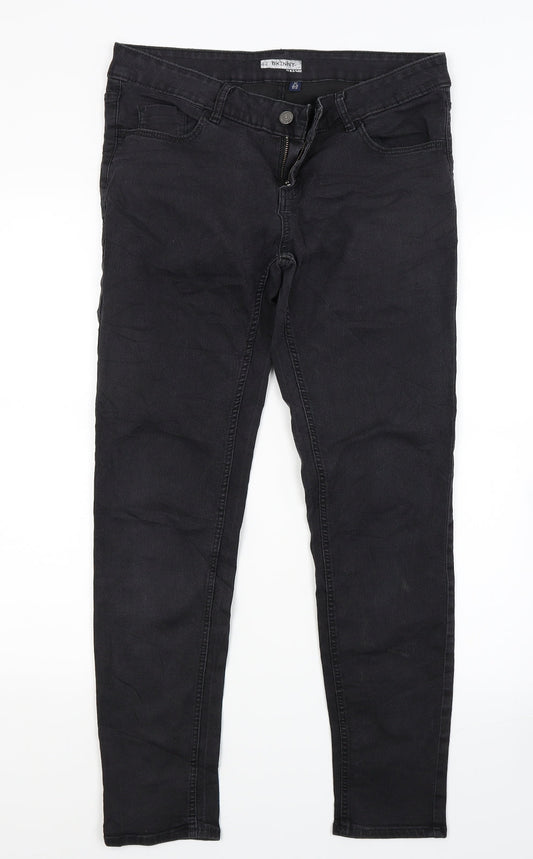 Womens UK Size 14 Kiabi Regular Fit Skinny Black Jeans