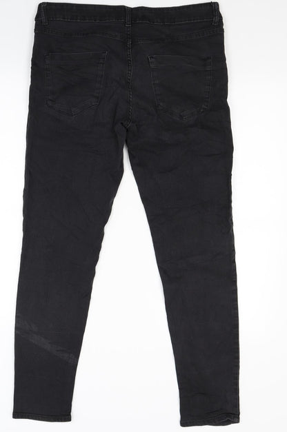 Womens UK Size 14 Kiabi Regular Fit Skinny Black Jeans