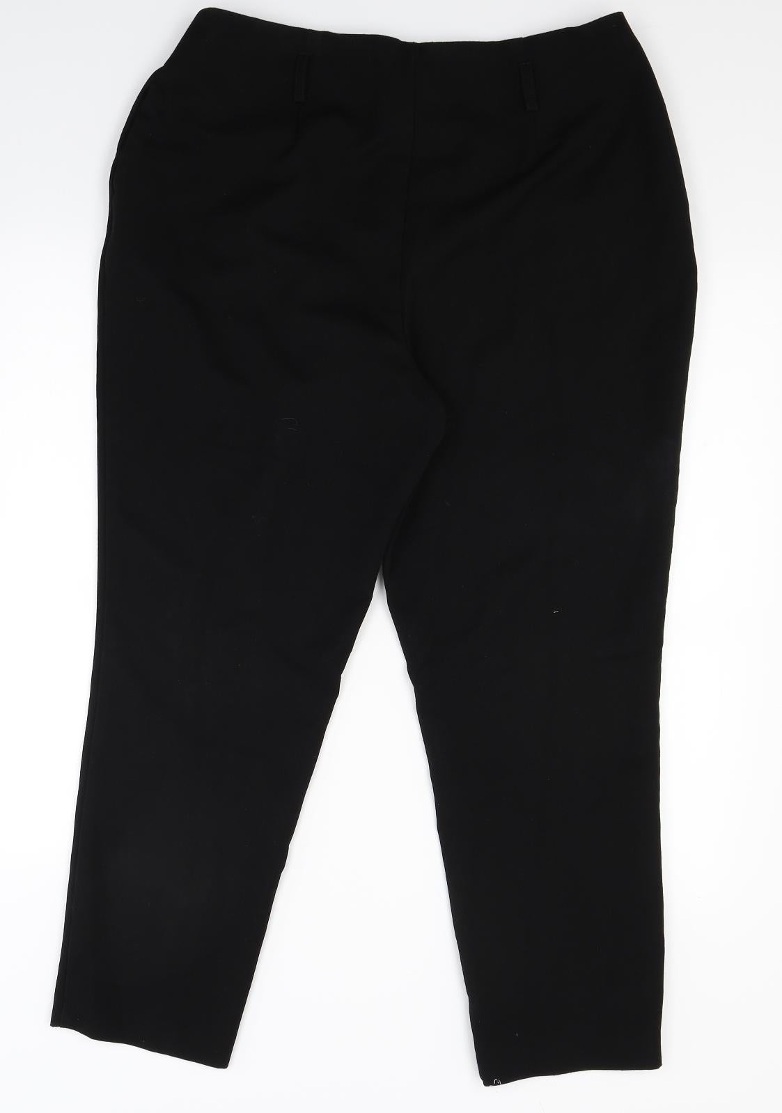 Womens UK Size 14 Very Regular Fit  Black Trousers