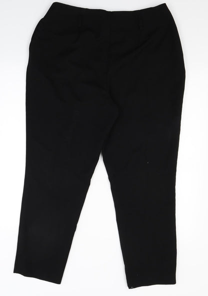 Womens UK Size 14 Very Regular Fit  Black Trousers