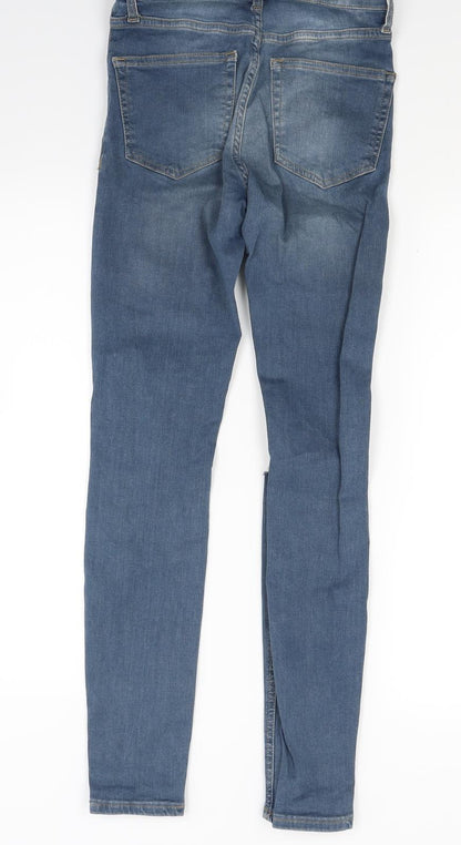 Topshop Womens Blue  Denim Skinny Jeans Size 25 in L27 in