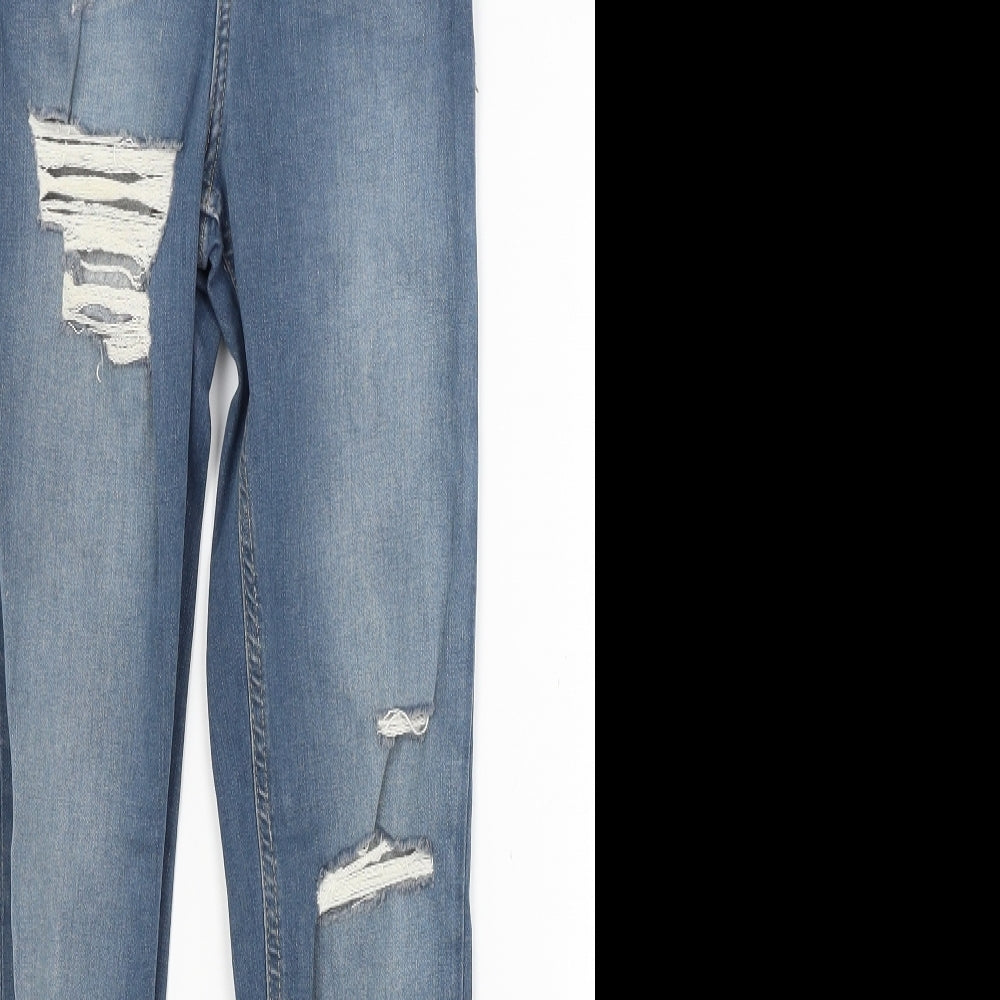 Topshop Womens Blue  Denim Skinny Jeans Size 25 in L27 in