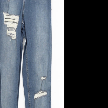Topshop Womens Blue  Denim Skinny Jeans Size 25 in L27 in