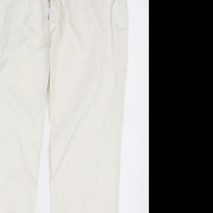 Cero Womens White  Denim Straight Jeans Size 18 L28 in