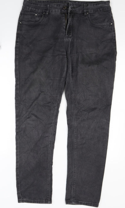 Womens UK Size 33 in Yazz Collection Regular Fit Straight Grey Jeans